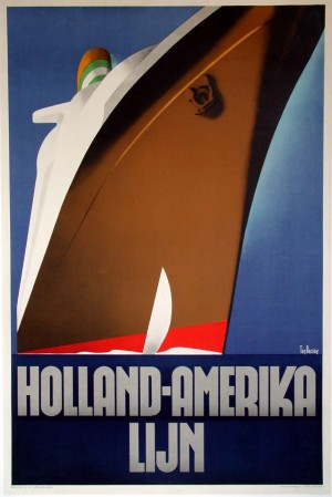 Holland Amerika Lijn Original Poster by Willem ten Broek